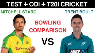 Mitchell Starc vs Trent Boult Bowling Comparison ।। TEST+ODI+T20I