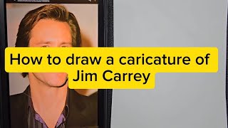 How to Draw a Caricature of Jim Carrey 🎨🖌️ #caricature #art #drawing