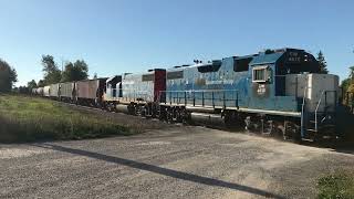 CN L568 Eastbound West Of Kitchener Ontario GP38-2’s 4910 Grand Trunk Western Railroad GTW 6224