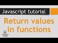 JavaScript Tutorial 11 - Function Return