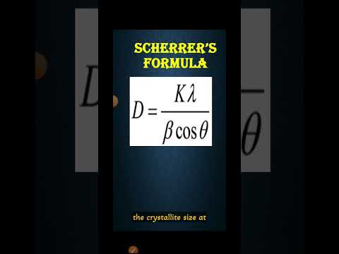 Scherrer Formula #shorts #physics #nano #nanoscience