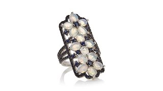 Rarities Ethiopian Opal and Sapphire Floral Ring