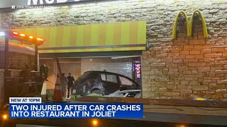 2 injured after car plows into McDonald's in south suburb