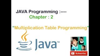 MULTIPLICATION TABLE PROGRAMMING WITH LOOP - JAVA