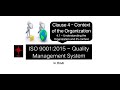 ISO 9001:2015 I QMS Clause 4 - Context of the Organization