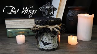 Bat Wings : DIY Prop Bottle : Halloween Prop Potion Bottle : Potion Ingredient