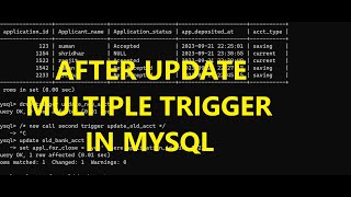 TO CREATE AFTER UPDATE MULTIPLE TRIGGER IN MYSQL