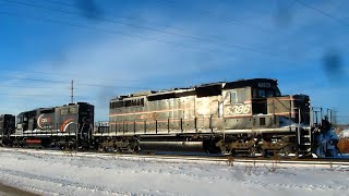 SD38AC! CEMR 5396 leads huge lashup east on the CN Rivers Subdivision