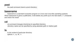Linux for beginners - 03 pwd, basename, cd, ls, cat, touch