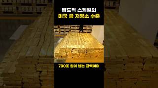 압도적 스케일의 미국 금 저장소 수준