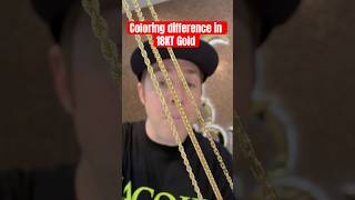 Rope/Franco/Heavy Cable Link coloring difference in 18KT #gold #jacoje #ropechain #goldchain