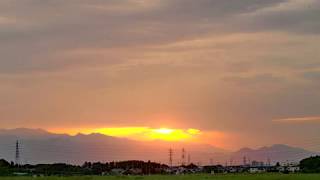 梅雨入り目前の夕空　深谷通信隊跡地