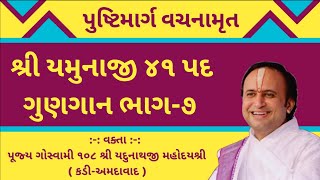 શ્રી યમુનાજી ૪૧ પદ ગુણગાન ભાગ-૭ | Shri Yamunaji 41 Pad | Shri Yadunathji Kadi