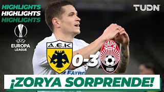 Highlights | AEK 0-3 Zorya | Europa League 2020/21 - J4 | TUDN