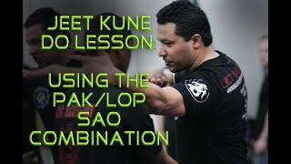 JKD Trapping Lesson: Using the Pak Sao Jao Sao Combination
