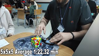 1:22.32 min - 5x5x5 - Average Official Solve - Big Cubes Bucharest 2023