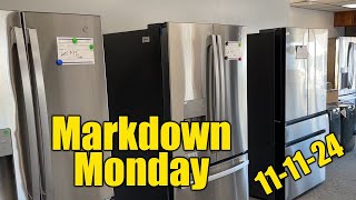 Markdown Monday video, 11-11-24.  New Lower Prices on Scratch & Dent Appliances at The Lucky Penny!