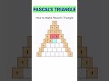 PASCAL'S TRIANGLE || MATHEMATICS || BINOMIAL EXPANSION || HOW TO MAKE PASCAL'S TRIANGLE ||