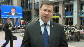 V.Dombrovskis stāsta par Eiropadomes sanāksmes lēmumiem