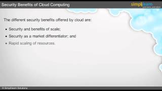 Security Benefits Of Cloud Computing | Cloud Computing Tutorial For Beginners | Simplilearn