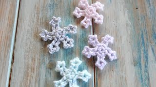 How to Crochet a Mini Snowflake - Version 1