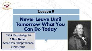 Kn 10 Ls 9 Never leave until tomorrow what you can do today