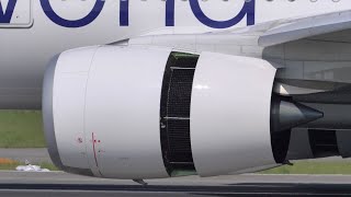 着陸して目前で 逆噴射！787 767 A350【 伊丹空港32L 】