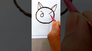 How To Draw Pouting Cat Face Emoji😾😾Easy|#short#shorts#shortsfeed#viral#tiktok#youtubeshorts#youtube