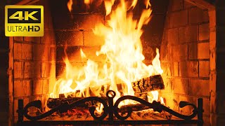 🔥 Cozy Crackling Fireplace 4K - No Music - Relaxing Fire Burning Video & Crackling Fireplace Sounds