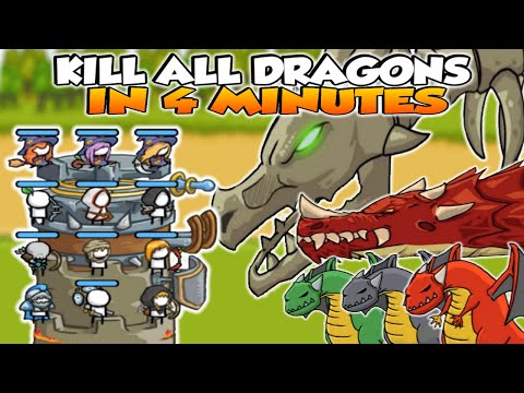 GROW CASTLE ALL DRAGONS in 4 MINUTES Dark Elf is so OVERPOWERED