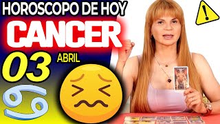 ⚠️ALGUIEN RECIBIRÁ TREMENDO CASTIGO😖 Cancer ♋ MONHI VIDENTE 🔮 Horoscopo De Hoy 3 De Abril 2024 ❤️