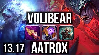 VOLIBEAR vs AATROX (TOP) | 9 solo kills, 20/3/3, Godlike | EUW Diamond | 13.17