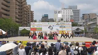 岡山うらじゃ連　渚-NAGIA-   うらじゃ２０１９　下石井公園演舞場　１日目　４ｋ