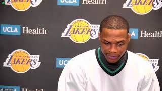 Russell Westbrook postgame; Lakers lost to the Celtics