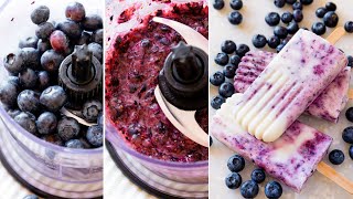 3 Ingredient Blueberry Yogurt Swirl Popsicles | Sally's Baking Recipes
