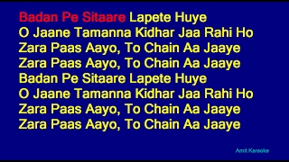 Badan Pe Sitaare Lapete Huye - Mohammed Rafi Hindi Full Karaoke with Lyrics