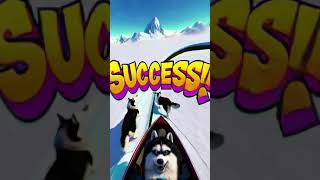 Husky Power in Antarctica: Funniest 3D Cartoon Ride! 🐕❄️🤣