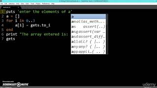 122 Learn python and ruby programming:- user entered array