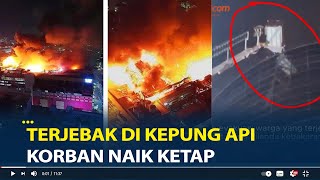 Detik detik Damkar Evakuasi Warga yang Terjebak Kebakaran di Atap Glodok Plaza