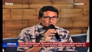 Sandiaga Uno Berharap Sidang MK Berjalan dengan Adil dan Jujur - iNews Malam 14/06