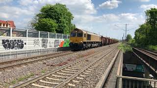 Güterzug mit 266 117-2 und Ea-Wagen