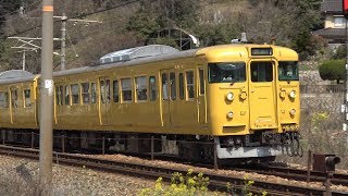 【4K】JR山陽本線　普通列車115系電車　ｵｶA-12編成