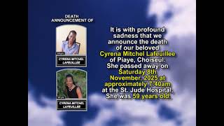 Cyrena Mitchel Lafeuillee ~ Short Obituary