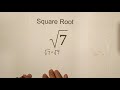 square root of 7