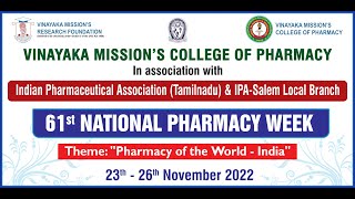 National pharmacy week celebration-2022 at Vinayaka missions college of pharmacy