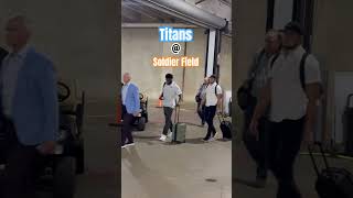 The #Titans have arrived at Soldier Field! ⚔️ #titansfootball #shorts #titanup #tennesseetitans