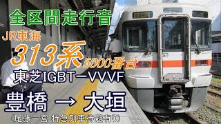 【全区間走行音】313系5000番台〔特別快速〕豊橋→大垣