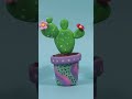 Cactus out of Fondant or Clay - Cake Topper #shorts