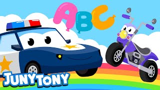 Vehículos ABC | Aprende el Alfabeto | Canción de autos | Canción Infantil | JunyTony en español