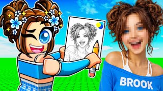 Drawing Our FACE REVEALS In Roblox!